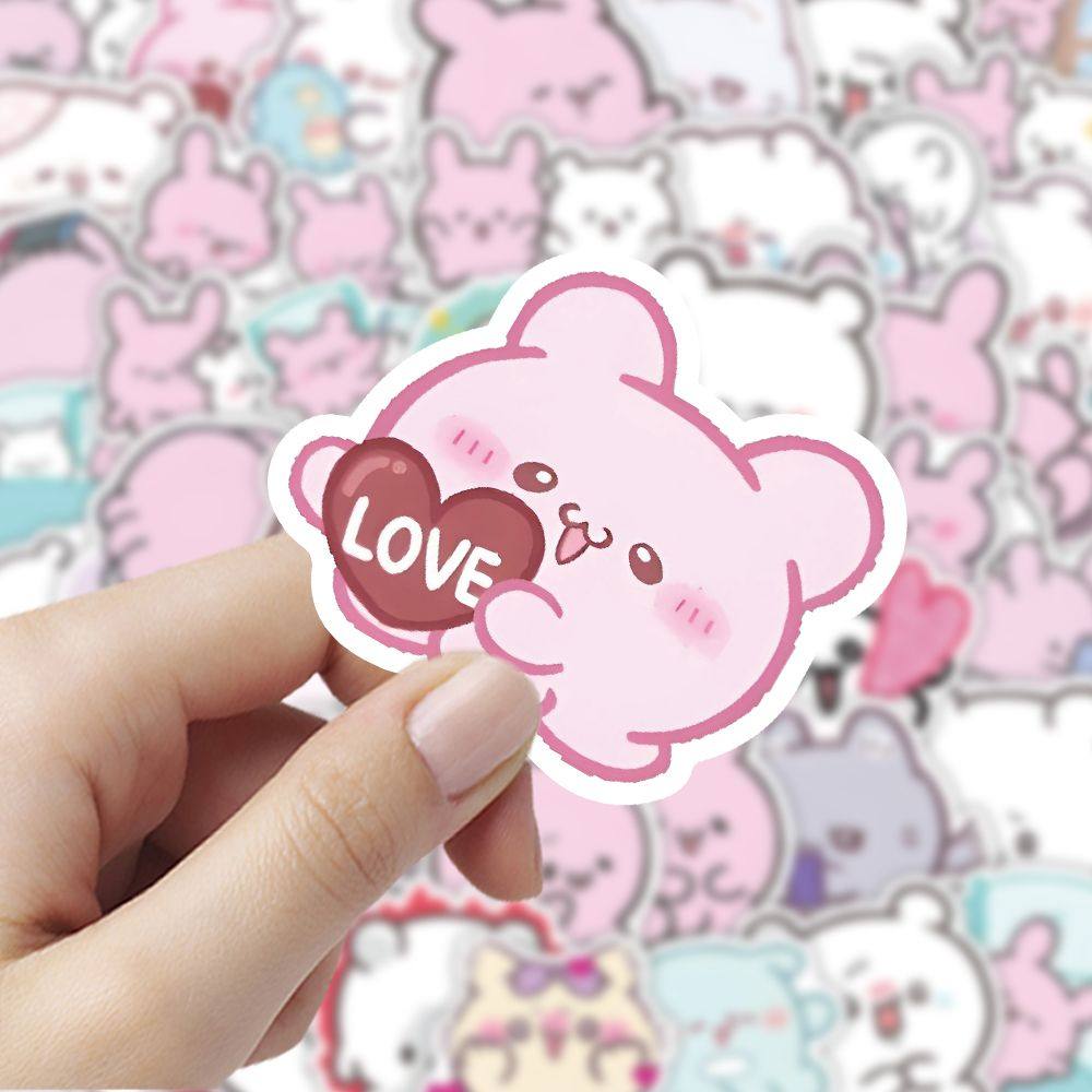 【大图释官方授权】120张loveez可爱ins卡通治愈自粘diy手账装饰创意贴画手机壳水杯书本卡背胶标签防水贴纸