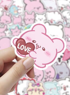 【大图释官方授权】120张loveez可爱ins卡通治愈自粘diy手账装饰创意贴画手机壳水杯书本卡背胶标签防水贴纸