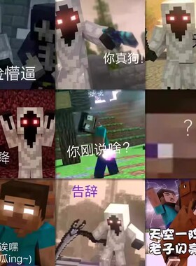 108张我的世界梗图表情包沙盒游戏mc周边贴纸搞笑有趣装饰手机壳