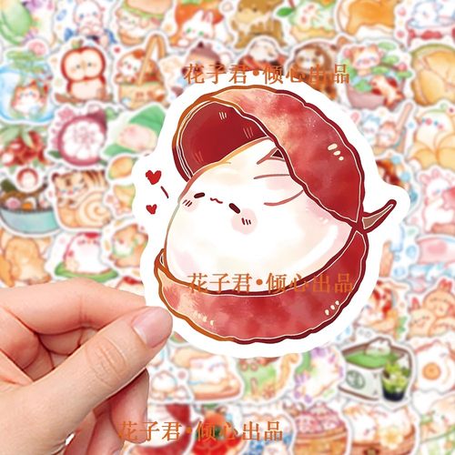 103张食物版动物贴纸ins风