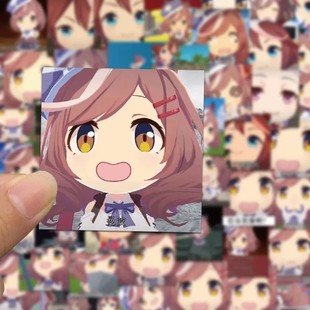 186张Q版 赛马娘曼波贴纸网红高颜值沙雕创意手账手机壳笔记本贴画