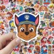 104贴汪汪贴纸立大功可爱卡通趣味小贴画儿童diy手账装 饰表面防水
