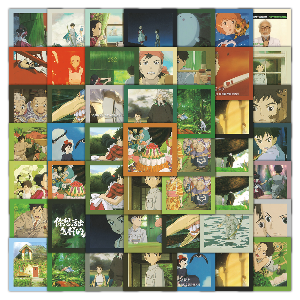62张宫崎骏动漫卡通贴纸