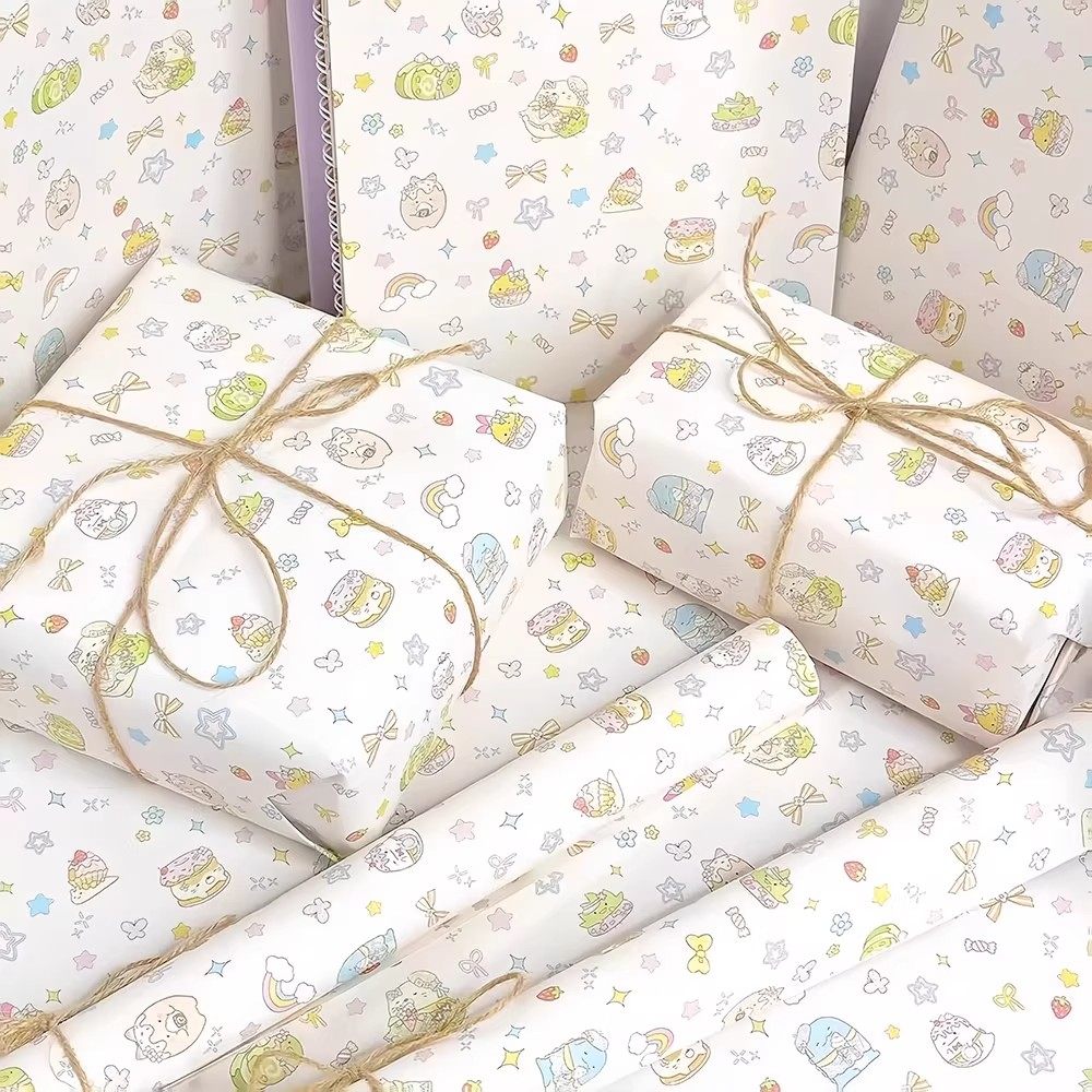 卡通可爱猫福珊迪包装纸角落生物线条小狗ins风装饰节日礼物diy纸,文具电教/文化用品/商务用品,包装纸/蜂窝纸,淘宝优惠券,粉丝福利购,淘宝优惠卷