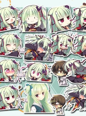 40款丛雨表情包贴纸 二次元千恋万花 atri贴纸 游戏卡通手账素材