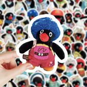 200张卡通可爱pingu玩偶贴纸可爱治愈pingu小企鹅diy手机贴画防水