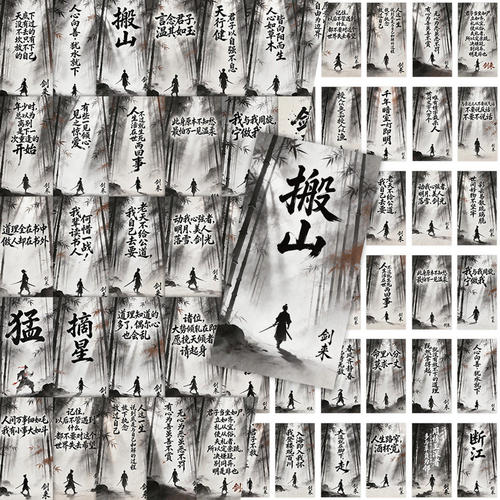 198张剑来语录防水贴纸