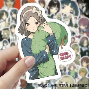 62张哭泣少女乐队贴纸卡通二次元ins风创意装饰手账行李箱防水贴