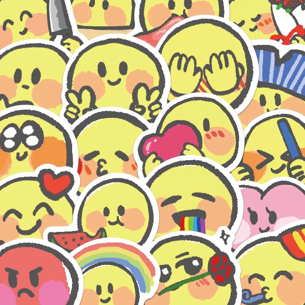 240张手绘小黄脸表情包贴纸