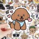 140张呆萌卡通萌宠小狗表情包贴纸创意diy笔记本装 饰手账防水贴画