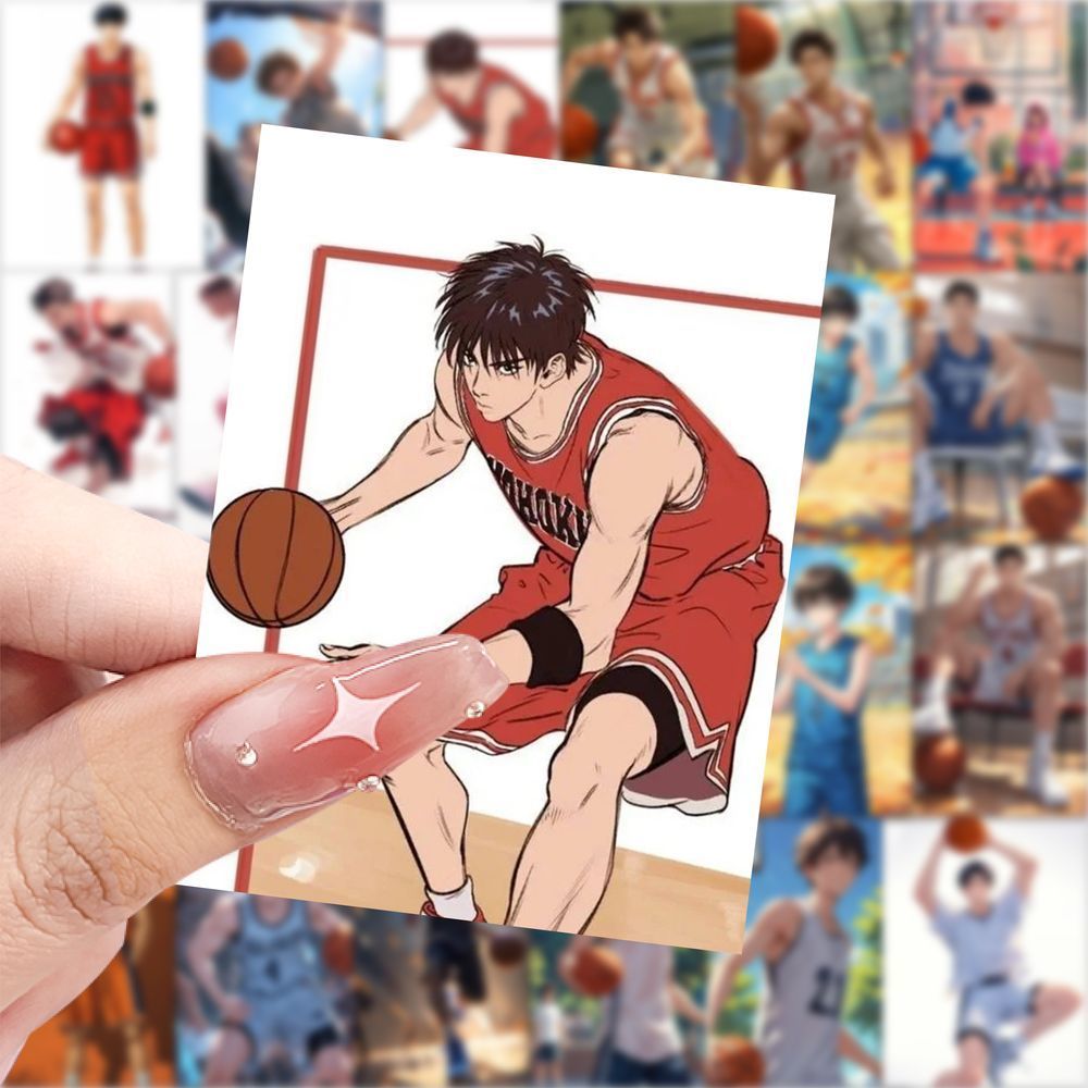 188张卡通篮球少年拟人贴纸动漫二次元笔记本贴画手机手账diy贴纸