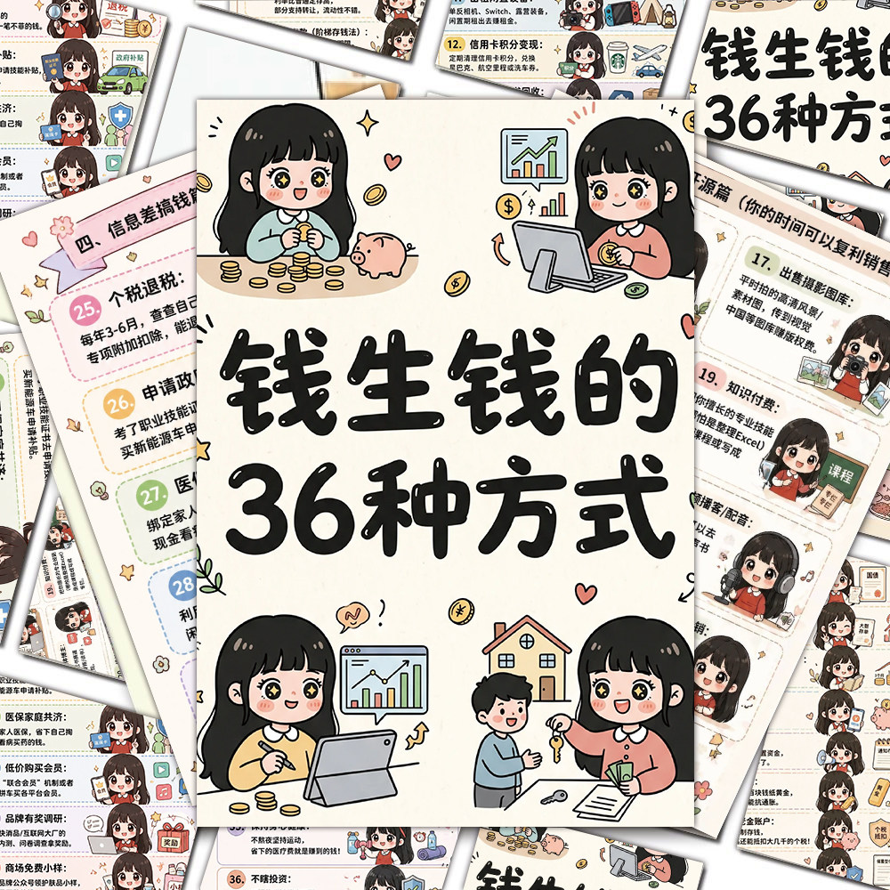 搞钱思维36种实用理财方法贴纸