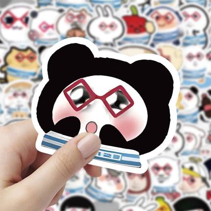 60张小语K表情包贴纸沙雕搞笑趣味贴纸装饰手机壳笔记本电脑防水