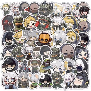 60张三角洲行动贴纸可爱Q版游戏周边装饰手机壳笔记本防水贴画diy