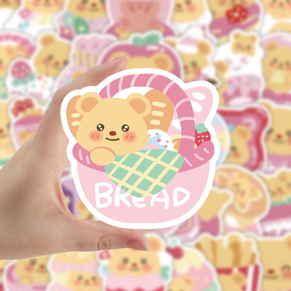 卡通可爱黄油小熊贴纸
