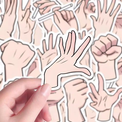 手部画法贴纸美术生绘画oc临摹