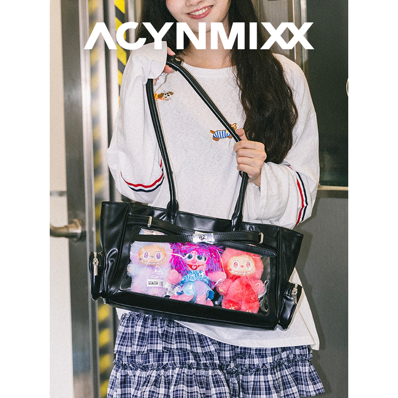 Acynmixx原创小众痛包机车包女2025新款大容量手提单肩腋下包娃包