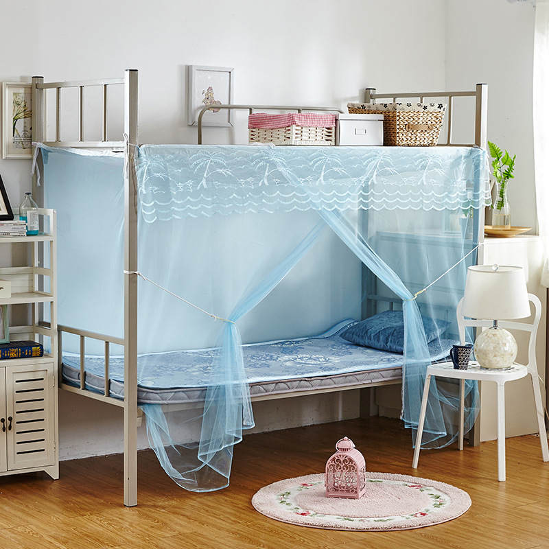 学生宿舍蚊帐0.9宽1.2m5单人床90男生上铺下铺1一米二1.5五2长1.9