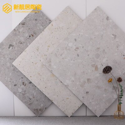 全瓷大颗粒水磨石瓷砖800X800 商场连锁店室内防滑地砖哑光仿古砖