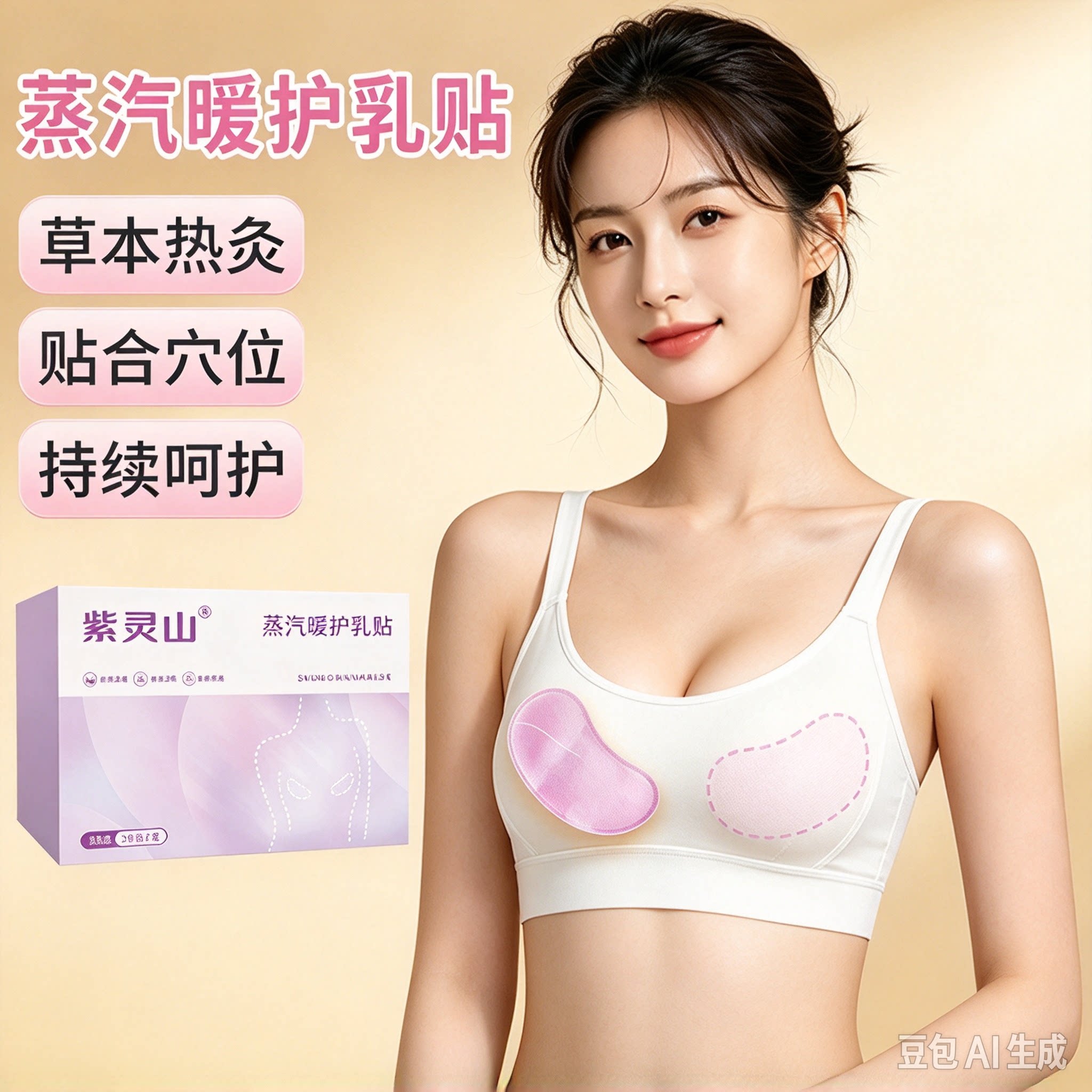 护乳贴蒸汽热敷暖护乳贴乳房热灸胸部乳腺贴外用隐形膏贴