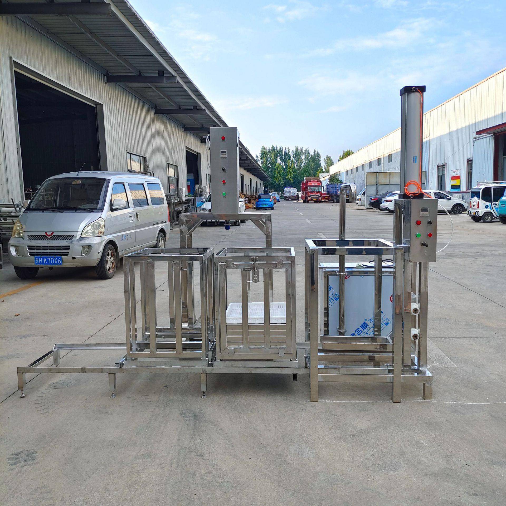 机器自动抽脑式豆干成型设备气动压榨式香干机机器定时定量