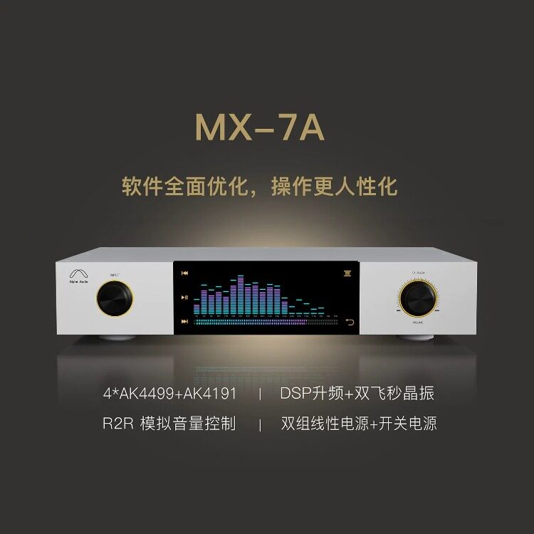 景丰MX-7A数字音乐播放器DSD512串流音频DAC发烧流媒体数播一体机