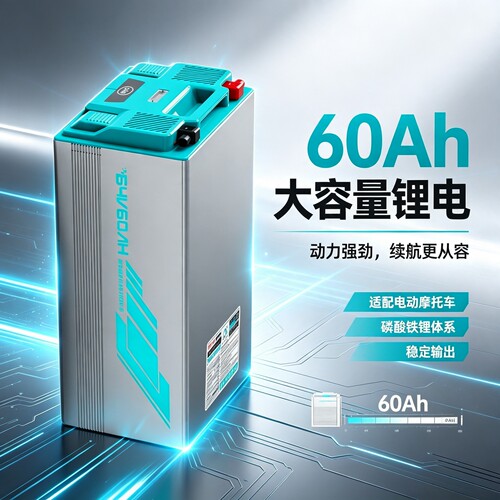 60V两轮电摩三轮电动车电池比亚迪骑行堡垒S 64V60Ah磷酸铁锂电池