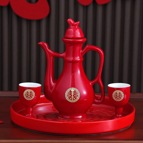 中式婚礼交杯酒分酒器套装