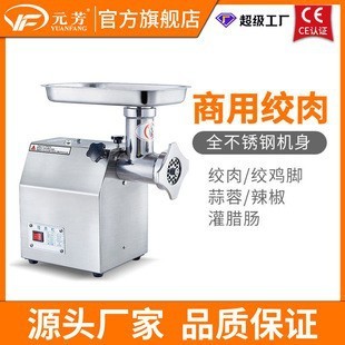 元 芳12型全自动绞肉机商用小型电动绞馅机碎肉机加工灌肠厂家直销