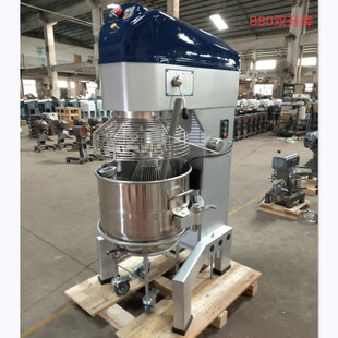 商用3功能电动和面拌馅机 快速和馅和面机配推车 80升大型打蛋机