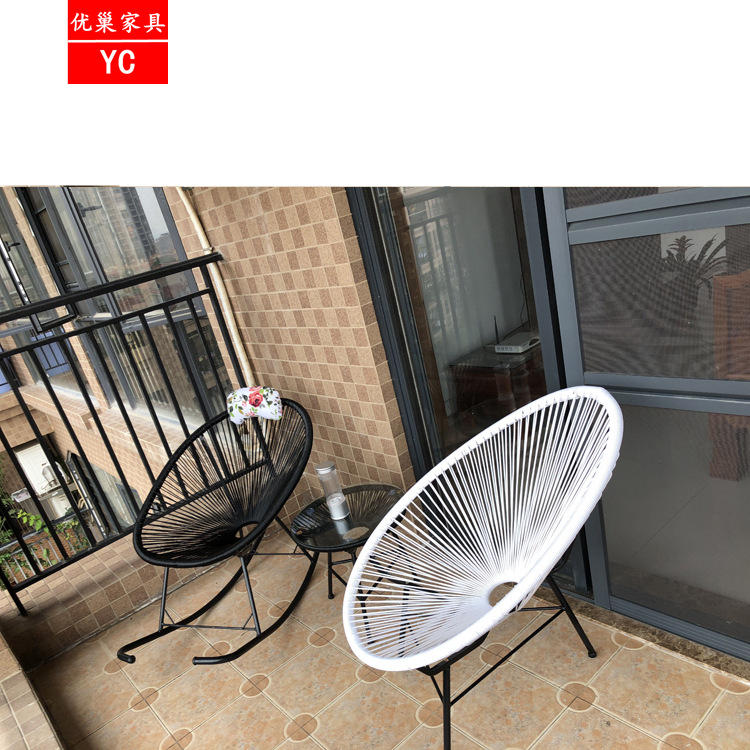 创意摇椅 藤摇椅 逍遥椅 摇椅 躺椅 三色摇椅 彩色摇椅 拼色摇椅