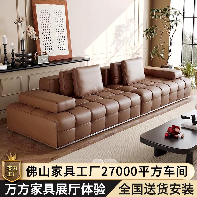 劳伦斯沙发全真皮时增头层牛皮原版意式极简大户型别墅客厅沙发