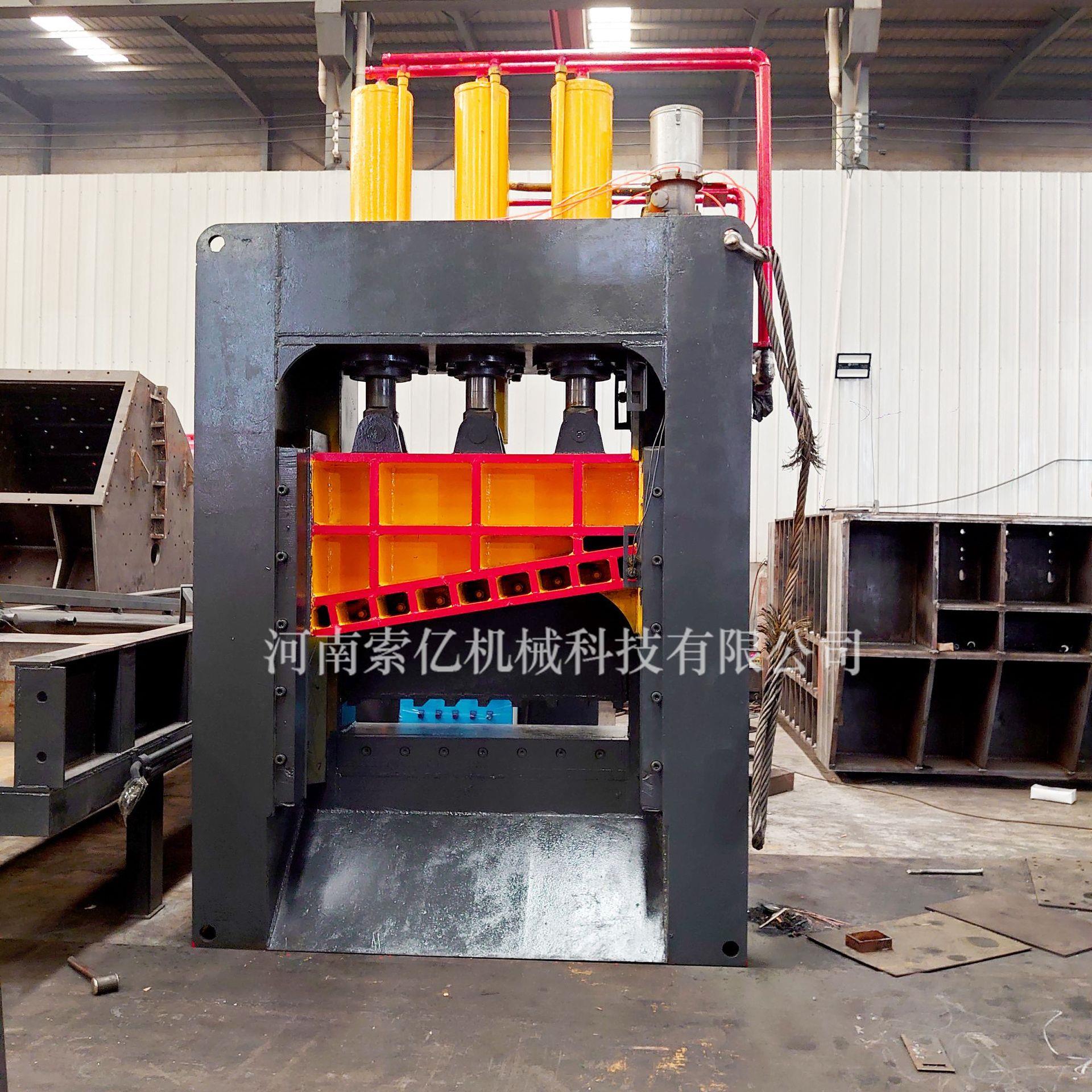 龙门架式废钢边角料剪切机 工地螺纹钢筋液压剪断机 钢瓶剪切机