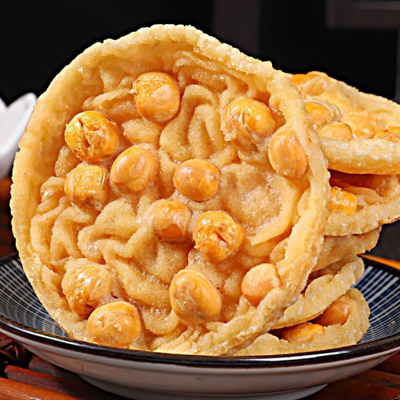 江西月亮巴粑粑赣南特产花生巴油炸豆子饼客家零食品小吃独立包装