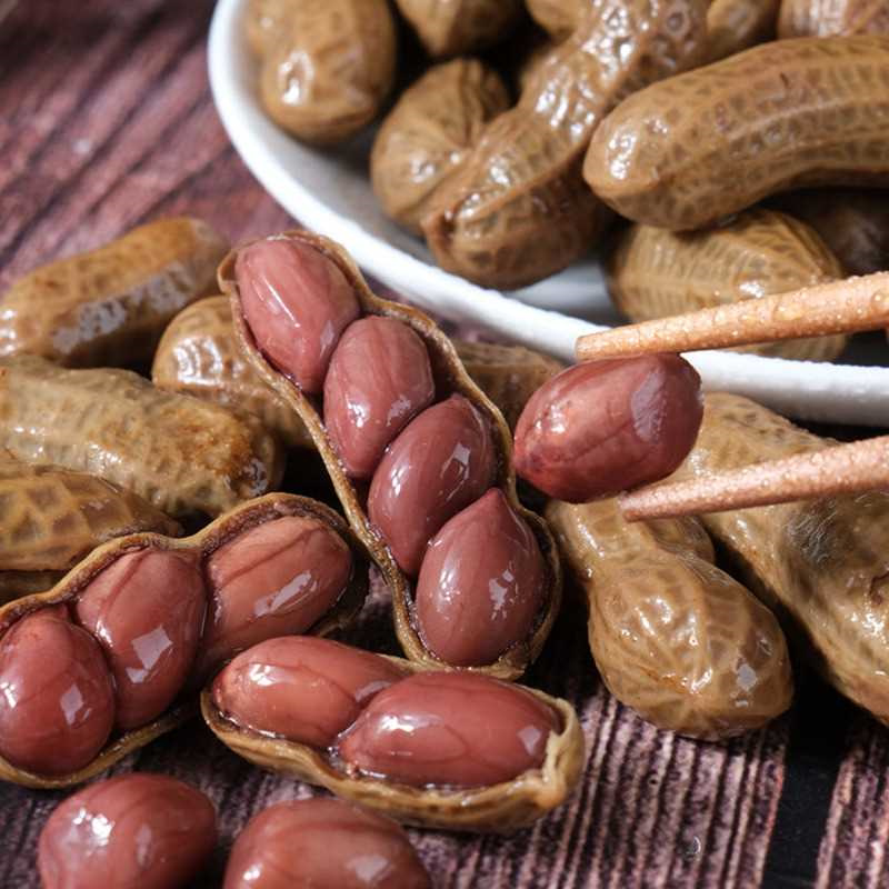 水煮花生五香香辣卤花生独立小包装小袋装带壳下酒菜零食厂家包邮