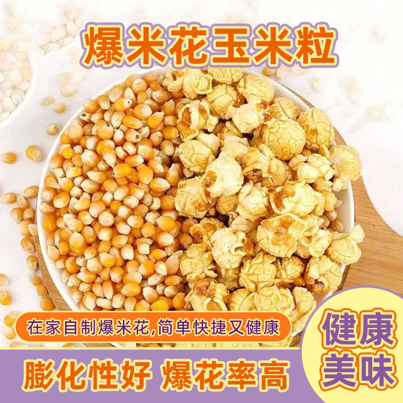 爆米花玉米粒玉米家用自制爆裂商用自做同款爆花专用球形原料批发