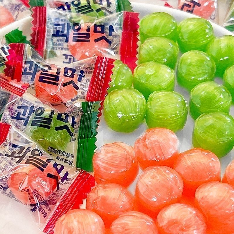 葡萄青提味水果糖硬糖水蜜桃喜糖解馋韩剧招待糖果