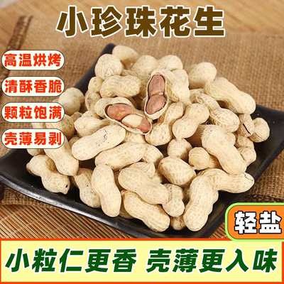 精选炒货干果日见小珍珠花生核桃味蒜香炒熟原味花生带壳花生批发