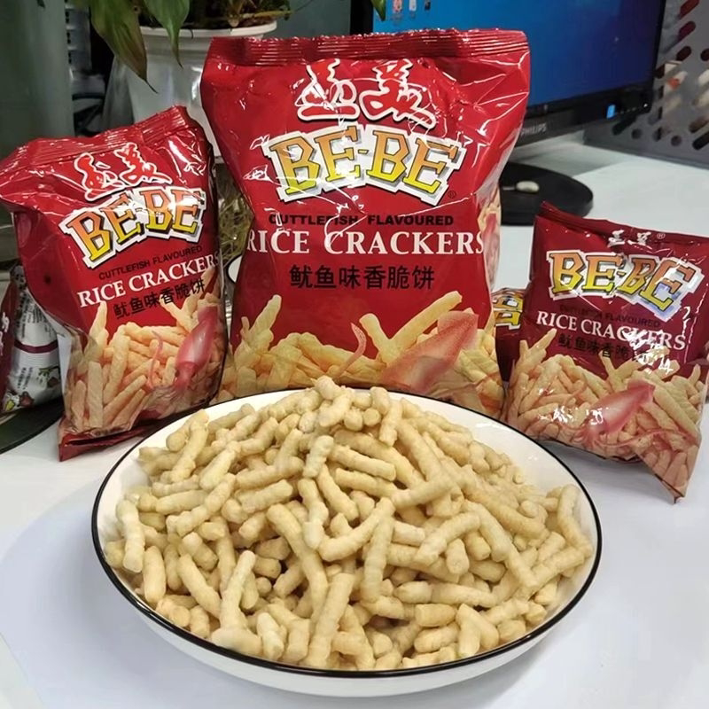 玉美虾条20克*5包鱿鱼味香脆饼怀旧零食虾条休闲膨化零食牛排脆饼
