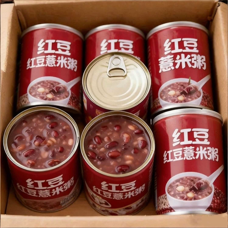 新鲜即食免煮红豆薏米粥饱腹香糯速食罐头营养早餐速食粥净重发货