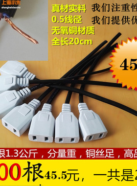 带线2孔母插头监控防水盒10A电源插头两脚母头220V公头防水一体