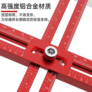 木工钻孔拉手打孔辅助器抽屉安装 博翰木工抽屉定位靠山安装 定位器