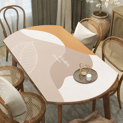 椭圆形桌布硅胶桌垫防水防油免洗餐桌布折叠桌伸缩隔热餐桌垫定制