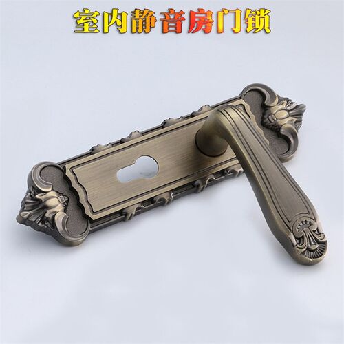 青古铜黄古铜大50双舌室内门锁浴室卫生间通用型家用静音仿古门锁