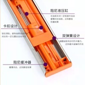 不锈钢抽屉轨道加厚三节轨阻尼缓冲衣柜静音滑轨键盘托架屉子导轨