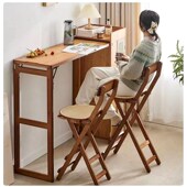 高脚椅吧台凳折叠餐椅竹高脚凳加高凳子两用酒吧高脚凳吧台椅子