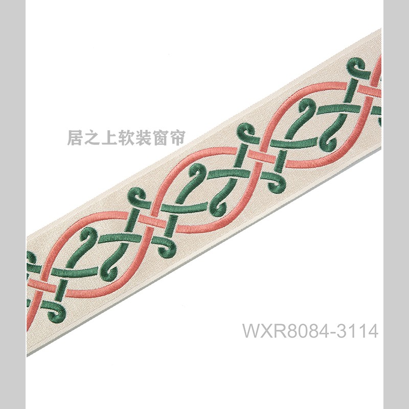 新品安纳西刺绣带子手工服装织带窗帘沙发台灯装饰带边花边宽花带