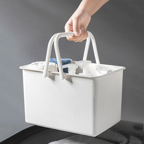 洗澡篮子手提浴室女小篮子收纳洗漱塑料篮子长方形洗澡框筐沐浴篮