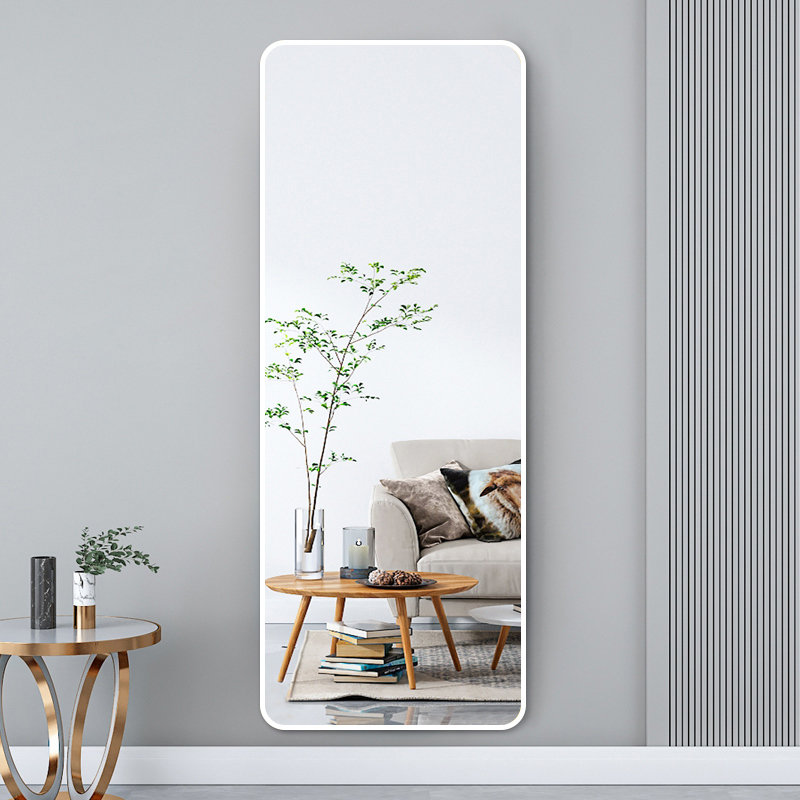 挂墙镜子全身穿衣贴墙自粘家用女生卧室免打孔壁挂式大试衣落地镜