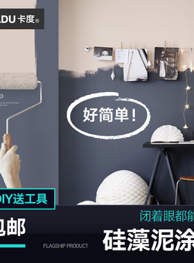乳胶漆水性硅藻泥涂料环保室内自刷彩色墙面漆硅藻乳家用翻新油漆